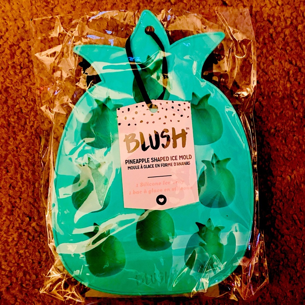 🍍NWT! Blush Pineapple Shaped Silicone Ice Tray & Mold- Makes 9🍍